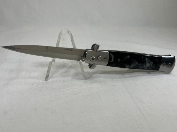 MILANO Black Swirl Automatic Spear Point Stiletto MILANO Black Swirl Automatic Spear Point Stiletto