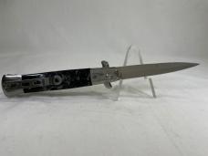 MILANO Black Swirl Automatic Spear Point Stiletto 