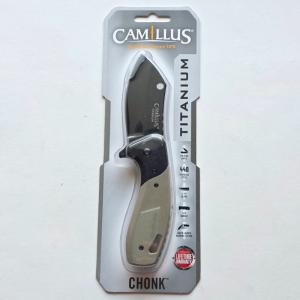 Camillus Chonk Flipper Knife Titanium Bonded 440 Steel OD Green G10 NIP 19602