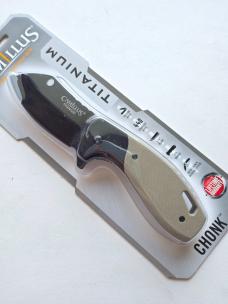 Camillus Chonk Flipper Knife Titanium Bonded 440 Steel OD Green G10 NIP 19602