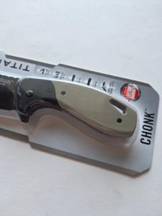 Camillus Chonk Flipper Knife Titanium Bonded 440 Steel OD Green G10 NIP 19602