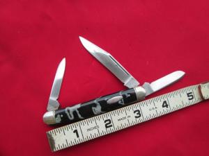 VTG 9585 BOKER USA 3 Blade Serpentine Razor Steel Stamp Main Knife 