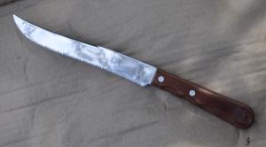 Case XX Stainless Carving Knife P 251 8quot SE Mint Finger Grooves Wood Handles
