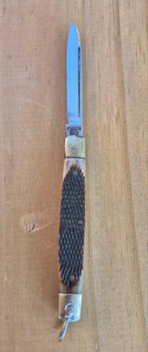 2 3/4" Vintage Jack Knife, Jigged Bone Scales, Japan