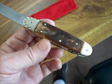 Vintage Hubertus Knife "Cigar" Custom Mastadon Pre-ban Elephant UNUSED Vessella 1 of 1.