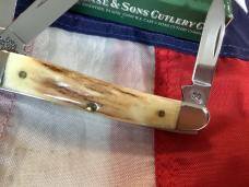 Case xx 2000 Stockman Knife Mdl# 53097 SS w/ Great Vintage Bone Handles - NOS in Orig box