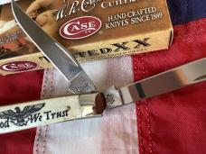 2011 Case xx Medium Trapper (Mdl# 6207) w/ Great Natural Bone Handles +In God We Trust w/ Eagle -NOS