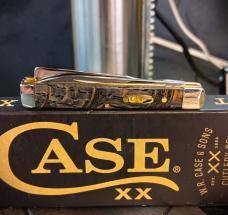 2025 Case XX Baby Doc Black Curly Oak Wood Smooth 7282SP - Stainless Steel