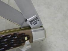 Heritage Schrade + USA Jigged Delrin H194 Slimline Trapper Farmers Jack Knife