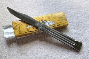 Vintage Parker Balisong Butterfly Knife, Steel Handle, Original Box, Japan, Unused