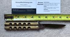 Vintage Parker Balisong Butterfly Knife, Brass Handle, Original Box and Paper, Japan, Unused