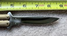 Vintage Parker Balisong Butterfly Knife, Brass Handle, Original Box and Paper, Japan, Unused