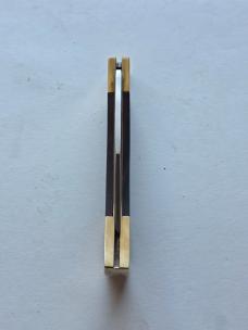 Vintage Explorer 11-309 Folding Lockback Knife 440 Japan Wood Brass w Sheath