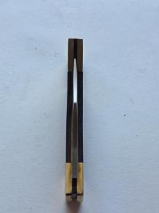 Vintage Explorer 11-309 Folding Lockback Knife 440 Japan Wood Brass w Sheath