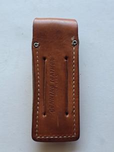 Vintage Explorer 11-309 Folding Lockback Knife 440 Japan Wood Brass w Sheath