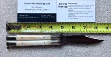 Vintage Parker Balisong Butterfly Knife, Nice Bone Handle Scales, Original Box, Japan, Unused