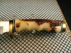 SCHRADE+UNCLE HENRY 153UH GOLDEN SPIKE VINTAGE USA FIXED BLADE KNIFE MINT NIB WITH SLEEVE & SHEATH