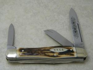 Robt Klaas Germany Stag 1980 NKCA Museum Founders Reverse Gunstock Knife