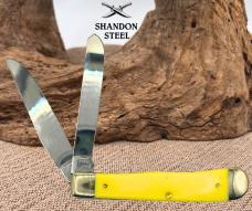 Case XX Trapper 00161 Yellow Synthetic 2-Blade Carbon Steel Slipjoint 3254CS -22