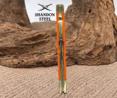 Case XX Orange Delrin Synthetic Tribal Lock (TB412010L SS) 9 dot Drop Point (23)