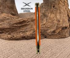 Case XX Orange Delrin Synthetic Tribal Lock (TB412010L SS) 9 dot Drop Point (23)
