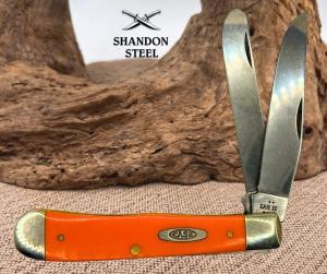 CASE XX USA 2025 SMOOTH ORANGE DELRIN FULL SIZE TRAPPER KNIFE 4254 SS 27900 24