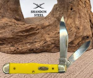Case XX USA 2022 Yellow Synthetic 3225 12 Smooth Small Swell Center Jack Knife