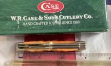 2000 Case xx GunStock Knife (mdl# 6215 SS) w/ Nice Autumn Bone Handles -NOS in Orig box