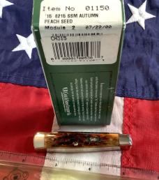 2000 Case xx GunStock Knife (mdl# 6215 SS) w/ Nice Autumn Bone Handles -NOS in Orig box