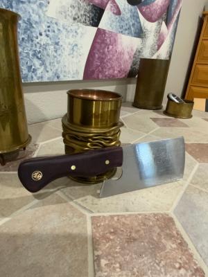 Hand Crafted Bonehead USMC Meat Cleaver Chopper Knife Made in USA