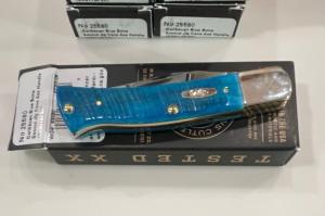 Case XX 25580 Caribbean blue BN AXE handle knives brand new