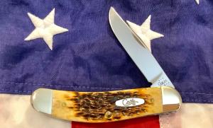 Case xx 2002 Sowbelly Stockman Knife Mdl# TB 6139 SS w/ Great Antique Bone Handles - NOS