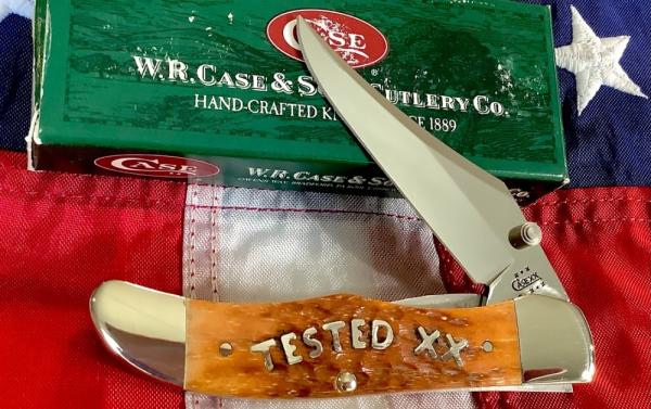 Case xx 2003 Mid Folding Hunter (MDL# 6143) w/ Great Midnight Black Bone Handles -NOS in Orig box Case xx 2003 Mid Folding Hunter (MDL# 6143) w/ Great Midnight Black Bone Handles -NOS in Orig box