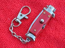 New 3-3/4"Stiletto Wasp Body Red handles keychain automatic Switchblade Knife 