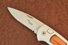 BOKER SOLINGEN GERMANY TOP LOCK AUTOMATIC AUTO KNIFE CUSTOM WOOD HANDLES (31576