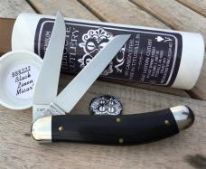 Great Eastern Cutlery 888222 Ace Bayou Trapper Black Linen Micarta Gorgeous!