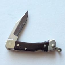 Vintage Schrade USA Uncle Henry LB1 Cub Lockback Knife Wood Handle Bail Keychain