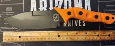 Sniper Bladeworks Mamu Fixed Knife 5.46" 420HC Steel Blade Orange G-10 Handle