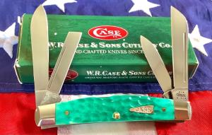 2003 Case xx Medium Congress Mdl 64052 SS w Jade Bone Handles -NOS in Orig box