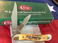 Case xx 2003 Peanut Knife (MDL# 6.5220 SS) w/ Great Stag Handles -NOS in Orig box