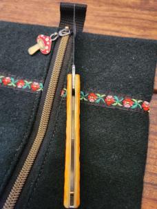 2023 Case Persimmon Orange Bone Peach Seed Jig Sod Buster Jr.