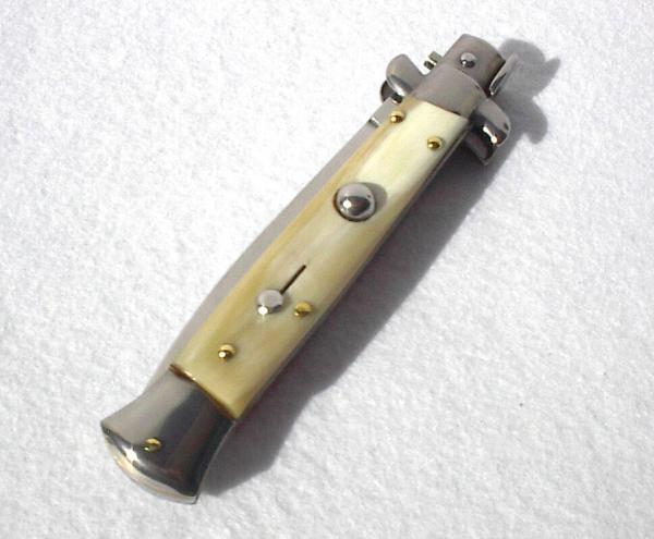 FRANK BELTRAME 9" STILETTO BLOND HORN SCALES DAGGER BLADE MANIAGO ITALY FRANK BELTRAME 9" STILETTO BLOND HORN SCALES DAGGER BLADE MANIAGO ITALY