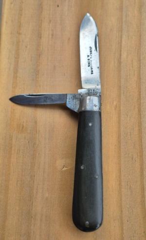 3 12quot Vintage Joseph Rodgers amp Sons No 6 Norfolk St Jack Knife Buffalo Horn Handles