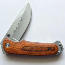 Vintage Falkner African Wildlife No. 2 Rhinoceros Folding Knife w Display Box