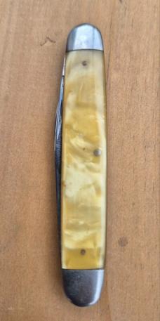 3 3/8" Vintage H. Boker & Co's Cutlery (1891-1944) 2-Blade Pen Knife Celluloid Handles