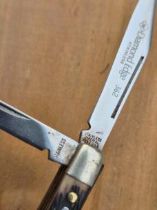 Imperial Prov. USA Stainless #362 Diamond Edge Jigged Delrin Jack Knife