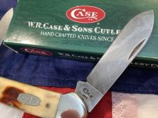 Case xx 1998 Canoe (R52131 D) w/ Damascus Blades & Fantastic Red Stag Handles -NOS & M/NM
