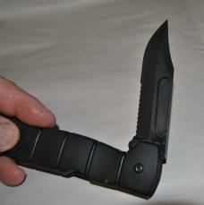 Ontario USA Marine Combat Folder Spec Plus 50-95 Mint 1/2 Serrated Top lock Lanyard Hole 5" Closed