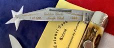 RARE Colonel Coon Golden Circle Knife Club Muskrat w/ Super Stag Handles & Round C Shield -NOS