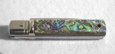 A.G.A. CAMPOLIN 6" ABALONE SHELL SCALES AUTOMATIC LEVER LOCK MANIAGO ITALY 
